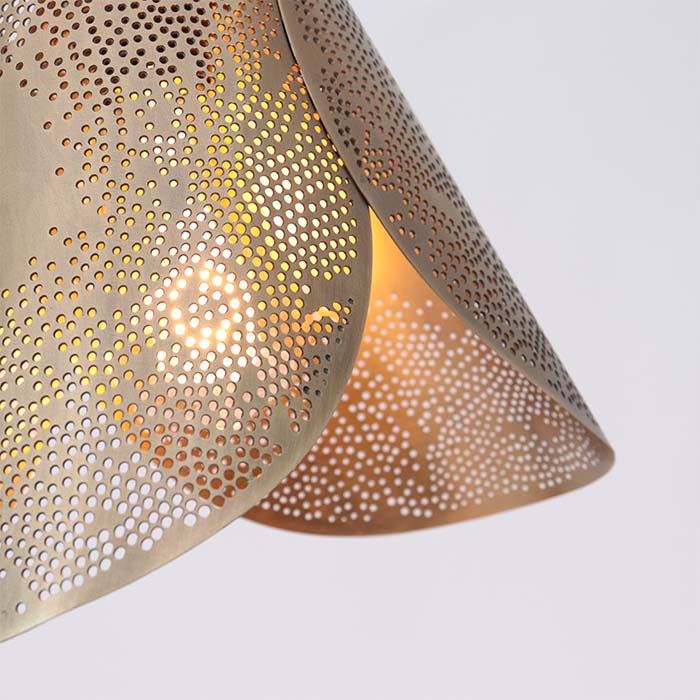 Lampada tavolo foglie dorata